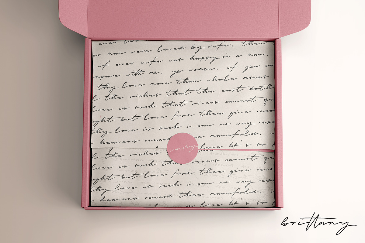 Brittany | Brush Display Font, a Handwritten Font by Monterey Studio (Photo 3 of 8)