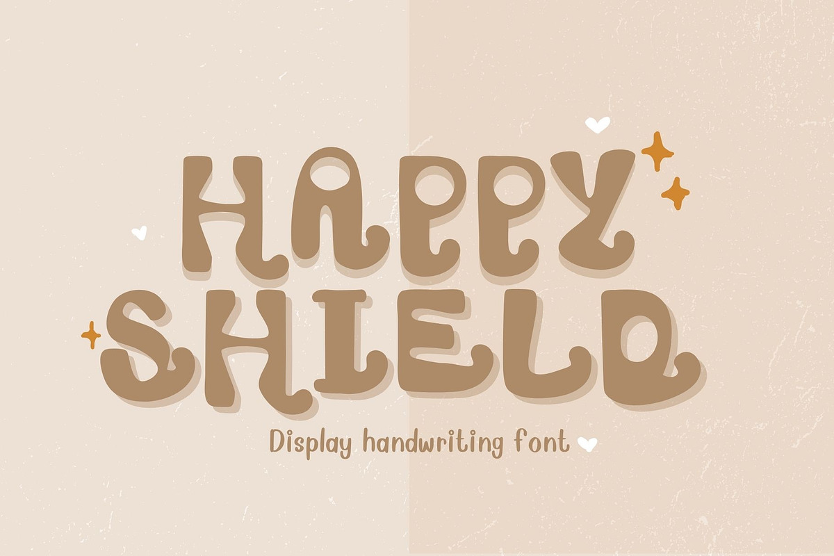 Happy shield font, a Handwritten Font by JJuta (Photo 1 of 5)