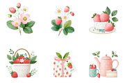 Strawberry Watercolor Clipart Set, an Illustration by CreationArt (Thumbnail 4 of 5)