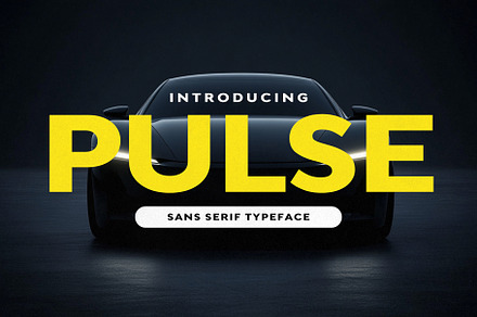Pulse - Bold Racing Typeface, a Font by HipFonts