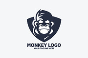 Monkey Shield Logo Design Templates, a Branding & Logo Template by kidzdsgn (Thumbnail 1 of 2)