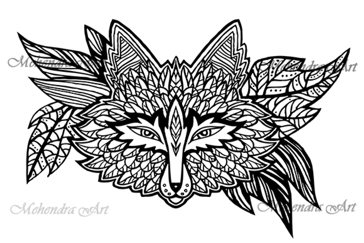 Vector doodle fox., an Animal Illustration by Mehendra Art (Photo 2 of 3)