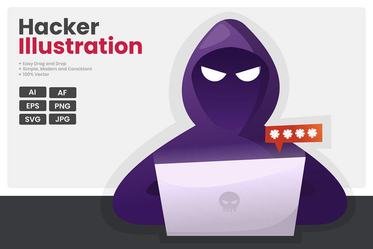 Hacker Illustration, a Person Illustration by erifqizeicon (Photo 1 of 3)