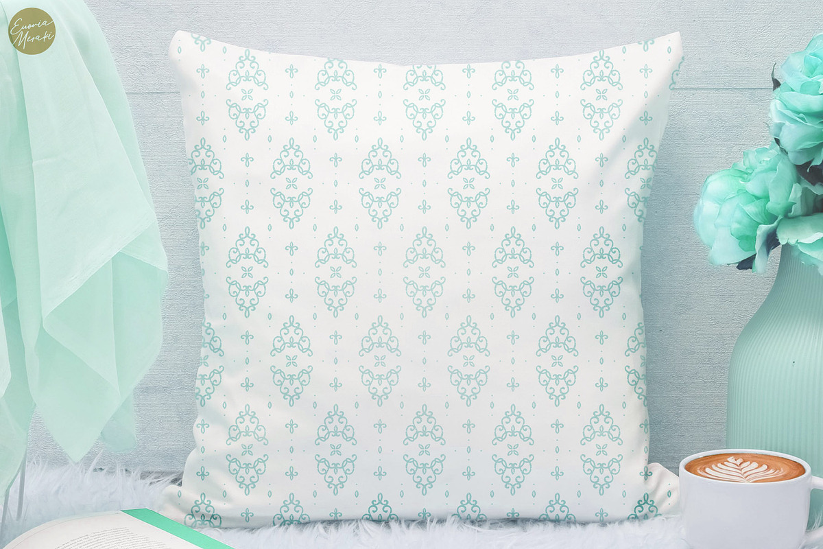 Romantic Pattern 01 Royal Tiffany, a Pattern Graphic by Euonia Meraki (Photo 15 of 17)