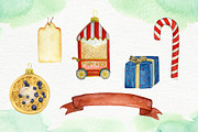 Christmas Edition Watercolor Set, a Seasonal Illustration by paperlions (Thumbnail 2 of 4)