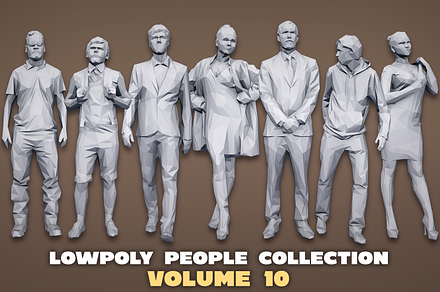Lowpoly People Casual Pack Volume 10, a Characters & Person 3D Model by Kanistra Studio