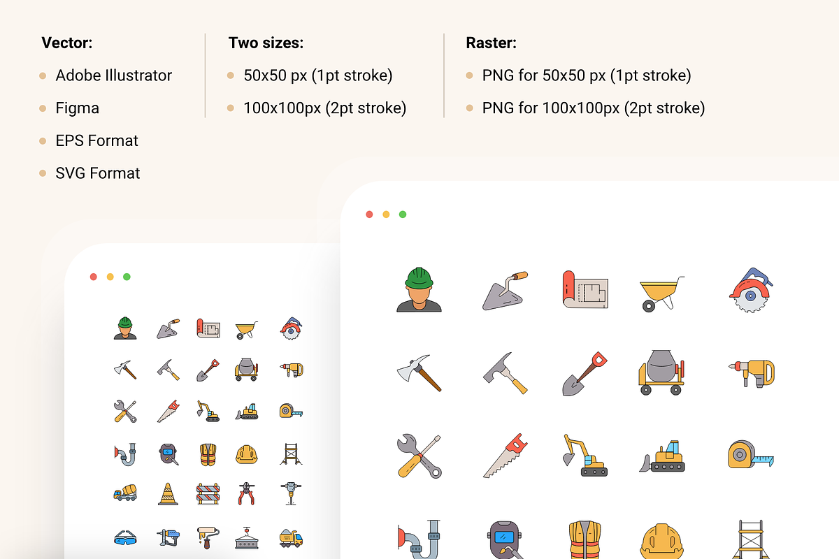 Construction colour icon, a Solid Icon by Ragul Creates (Photo 2 of 3)