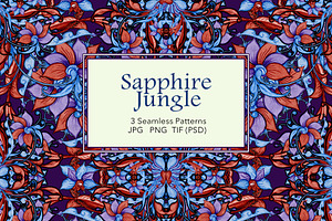 Sapphire Jungle, a Texture Illustration by ilustrinna
