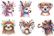 Boho Animal Portraits Watercolor, an Illustration by DreamArtGraphic (Thumbnail 3 of 5)