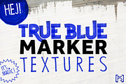 TRUE BLUE MARKER TEXTURES, a Texture Graphic by HEJBRUSH.COM (Thumbnail 1 of 4)
