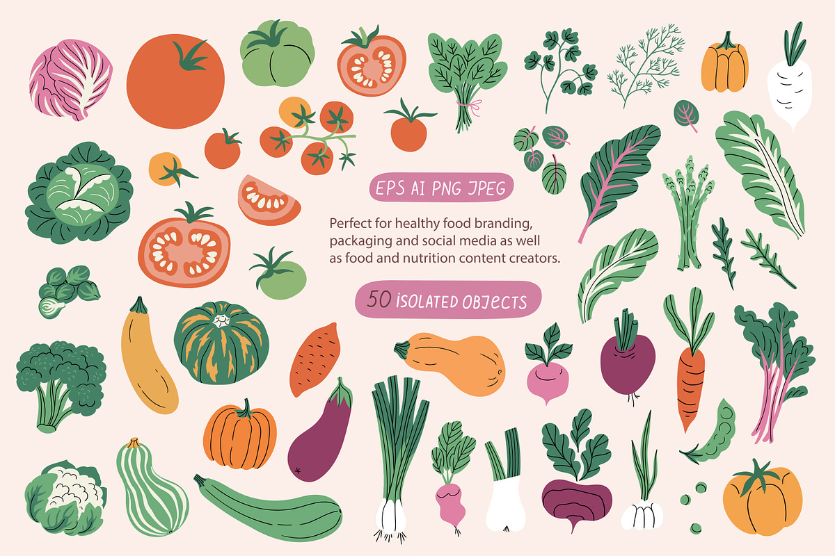 Harvest season patterns and objects, a Food Illustration by Alenkakarabanova (Photo 5 of 8)