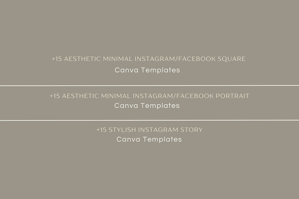 Aesthetic Instagram Templates CANVA, a Social Media Template by Maga Studio (Photo 5 of 5)