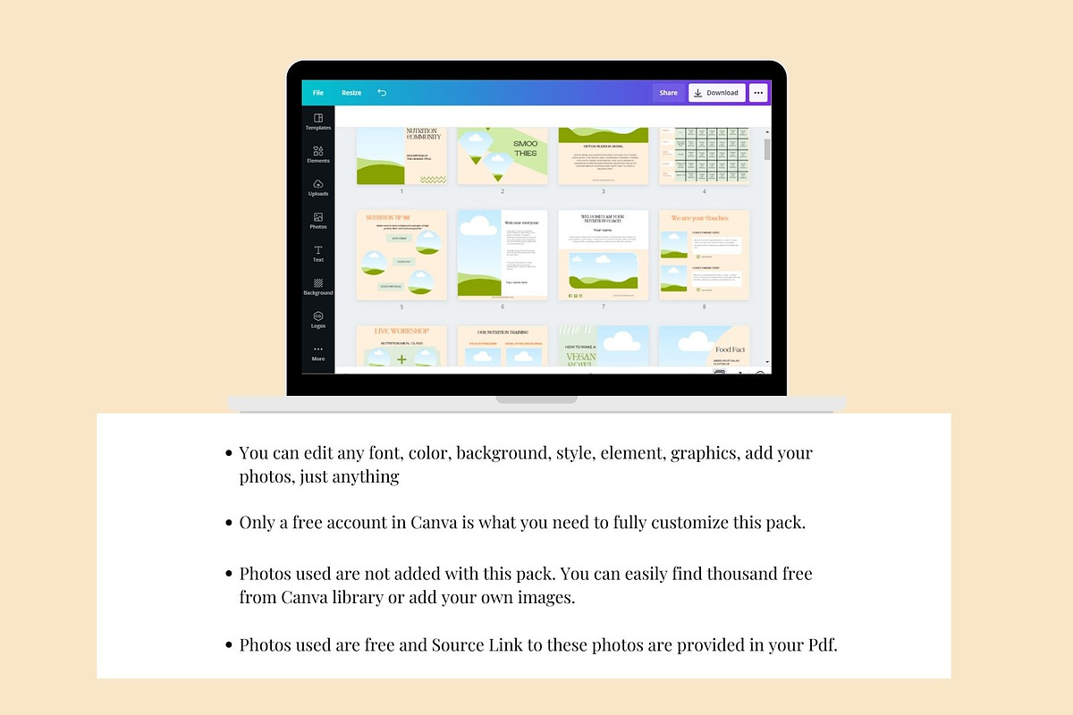 Nutrition Coach Instagram Templates, a Social Media Template by Deepa Template Studio (Photo 9 of 14)
