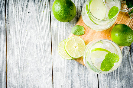 Summer sour cocktail mojito featuring mojito, lemonade, and cocktail, a Food & Drink Photo by Rimma