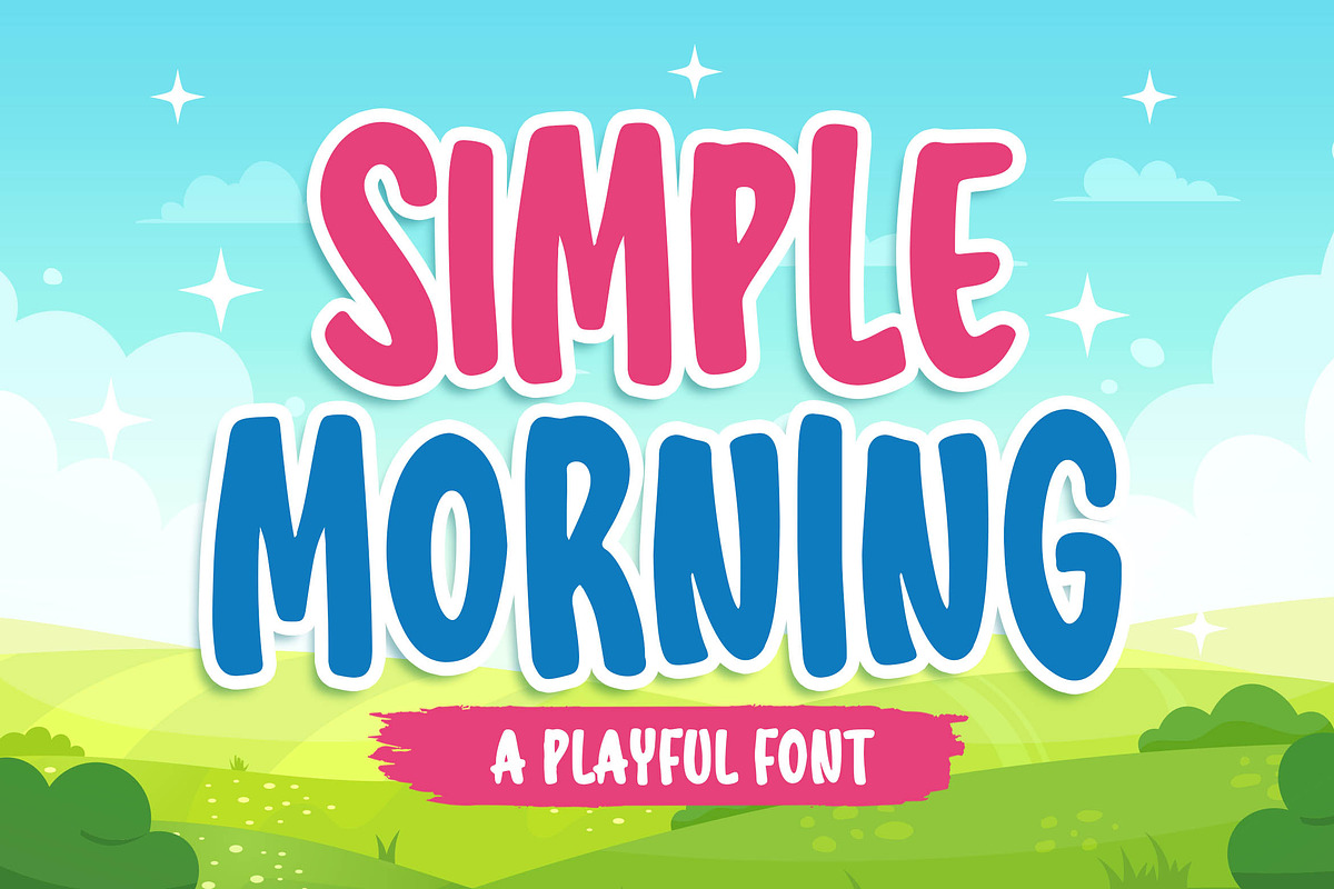 Simple Morning a Playful Font, a Font by Blankids Studio (Photo 1 of 6)