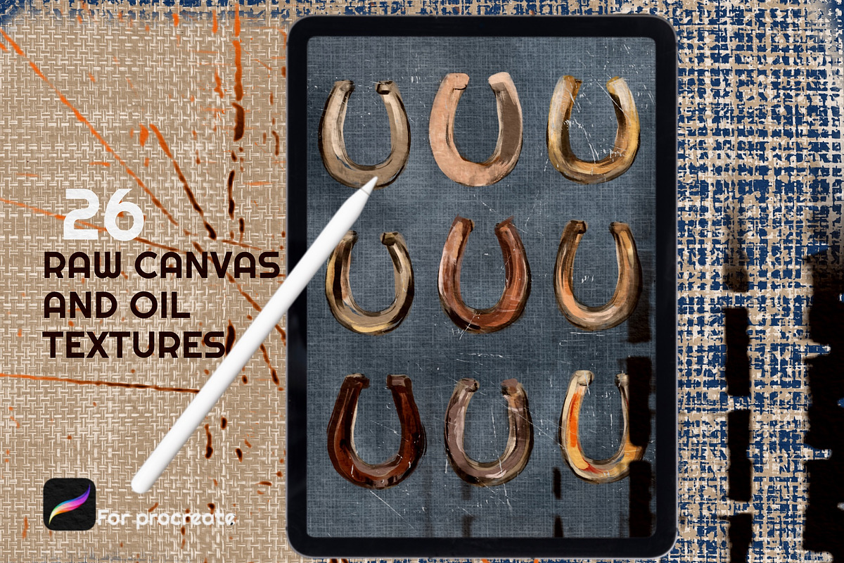 Procreate Canvas & Dry Oil Texture, a Brush Add-On by HabitusDesigns (Photo 1 of 7)