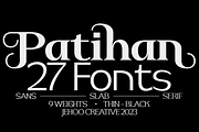 Patihan 27-Font Family, a Font by Jehoo Creative (Thumbnail 1 of 15)