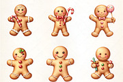 Holiday Gingerbread Man with Candy C, an Illustration by CrexoraLab (Thumbnail 2 of 5)
