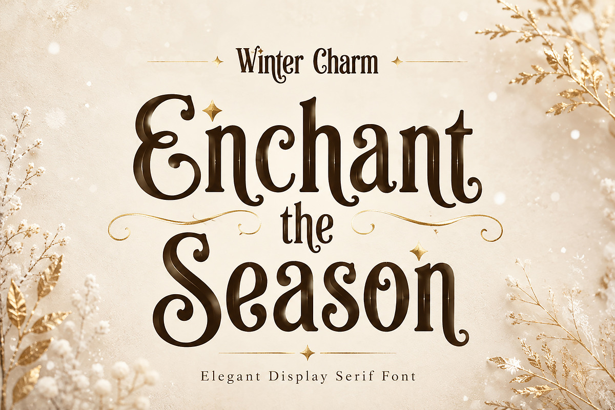 Winter Charm, a Serif Font by Wow Magic (Photo 3 of 5)