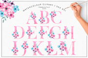 Pink Bouquet Alphabet PNG, an Illustration by Tommy & Tilly Design (Thumbnail 2 of 4)