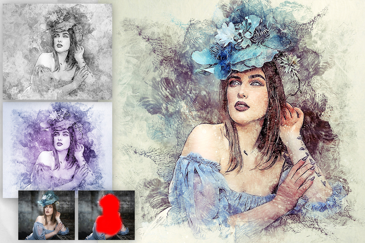 Graphic Arts Photoshop Action, an Action Add-On by GorynArt (Photo 10 of 22)