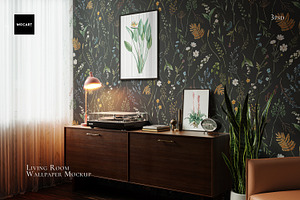 Living Room Wallpaper Mockup v 5