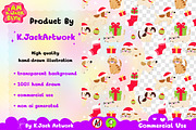 Cute Christmas Pets Seamless Pattern, a Background Graphic by K.JackArtwork (Thumbnail 3 of 8)