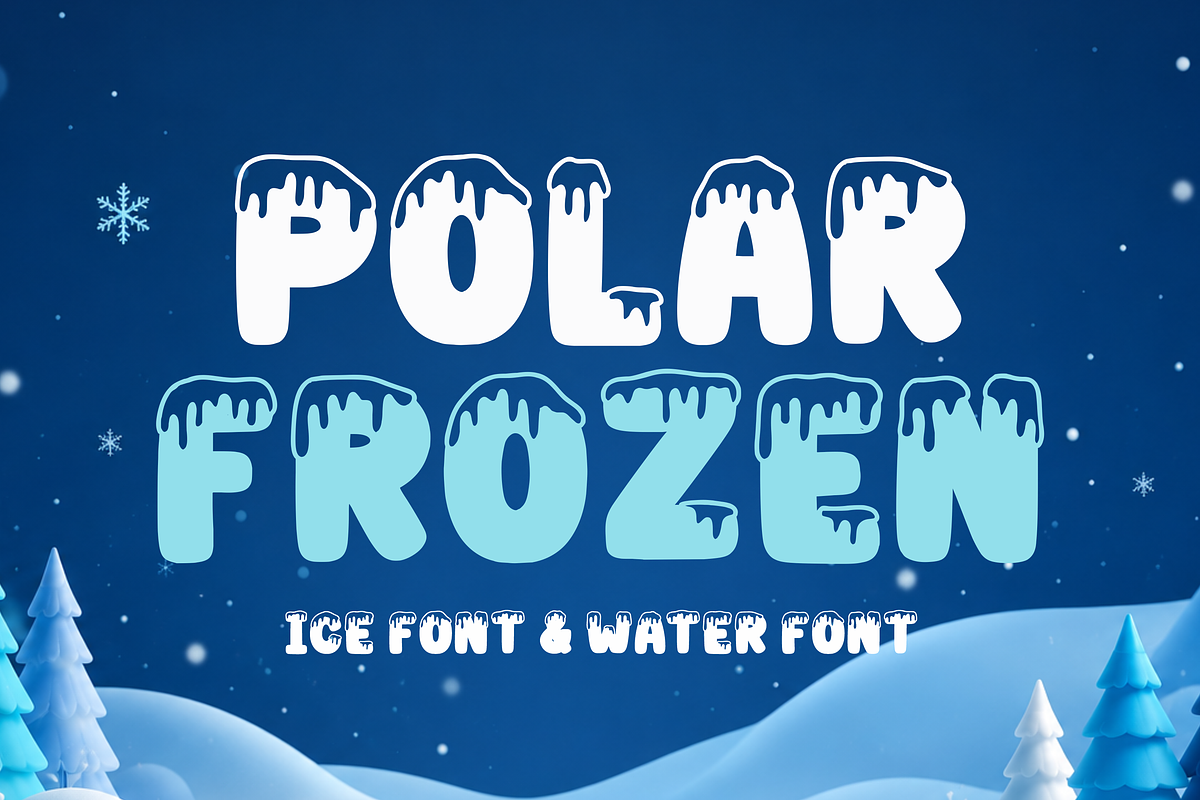 Polar Frozen – Ice Font, a Sans Serif Font by Mozatype (Photo 1 of 7)