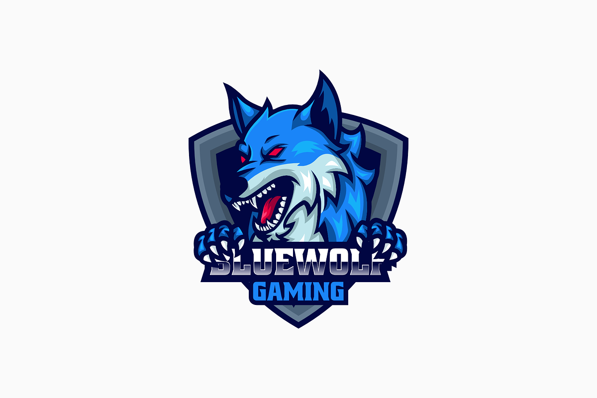 Blue Wolf E- Sport and Sport Logo, a Branding & Logo Template by Artnivora.Std