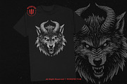 10 Bundle Dark Art Wolf Horn Scary, an Illustration by Morspective (Thumbnail 2 of 7)