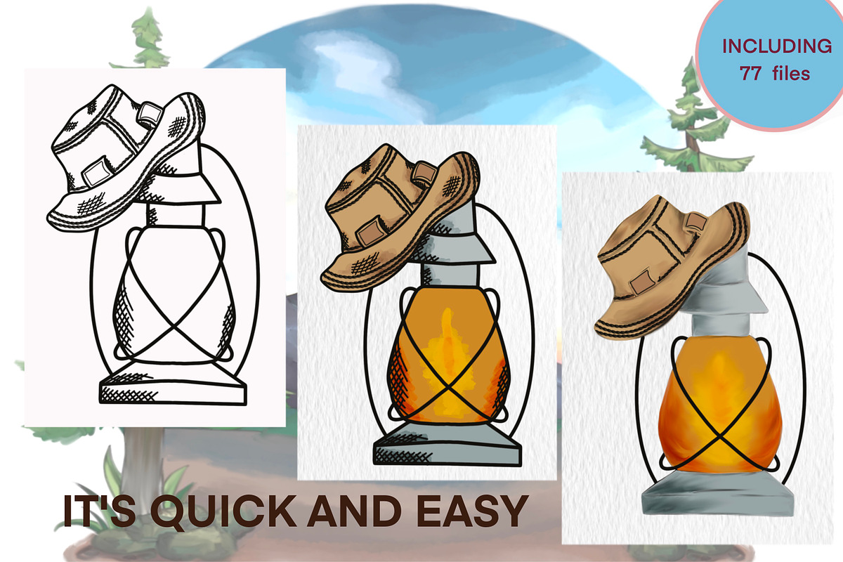 Camping Digital Stamps, a Graphic by Favorites_Art (Photo 5 of 16)