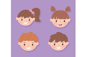 faces girls and boys, a Person Illustration by studiogstock
