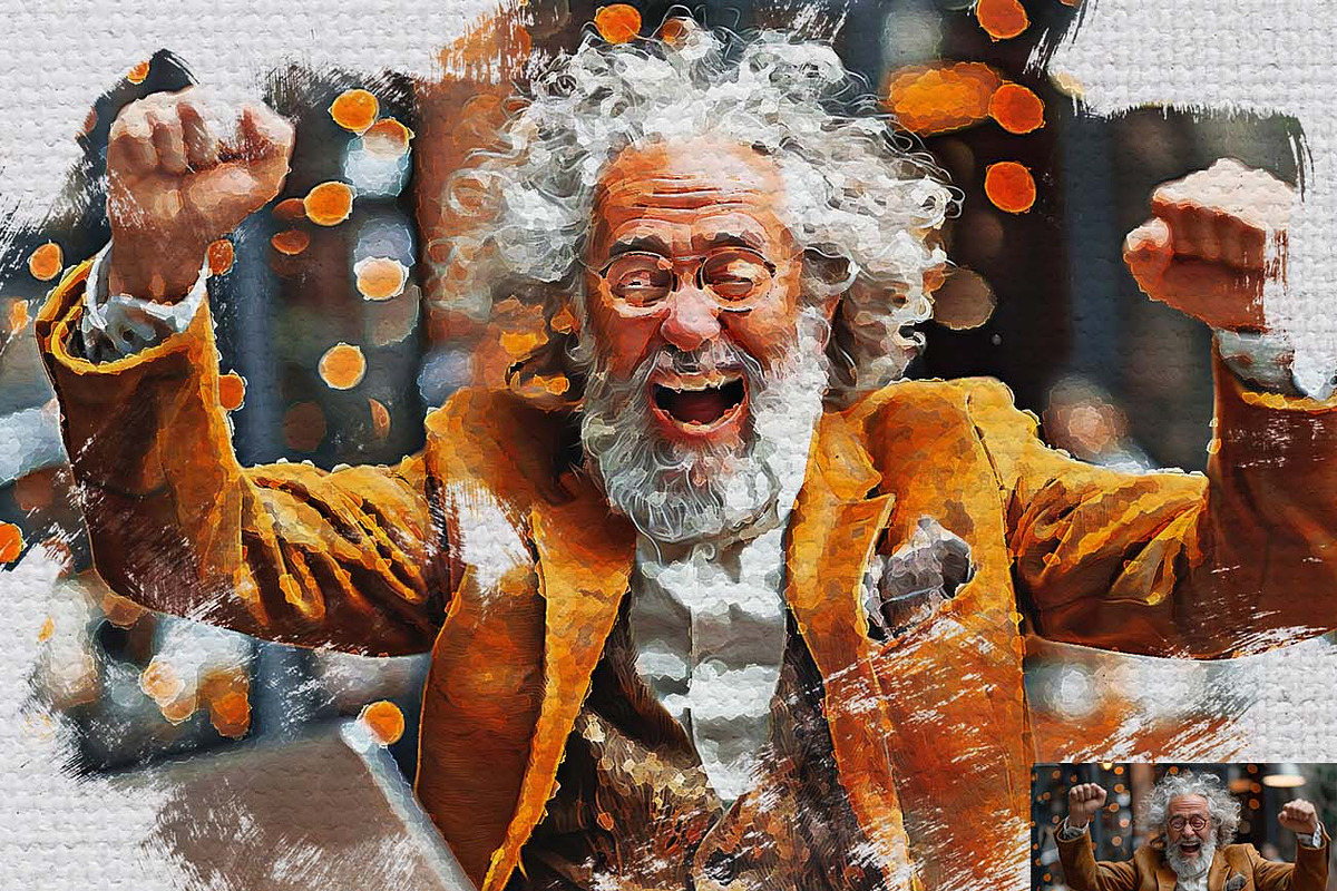 Real Oil Paint Canvas FX Photoshop, an Action Add-On by Studio Retouch (Photo 13 of 17)