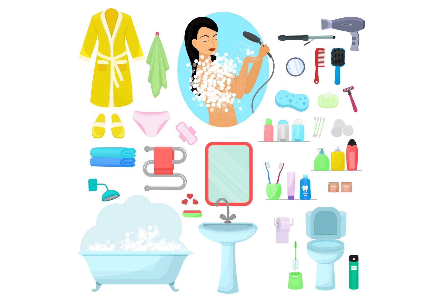 Hygiene Personal Care Vector by Kitvector  Creative Market