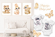 Cute Woodland Animals. Baby Forest 1, an Animal Illustration by MarinadeArt (Thumbnail 6 of 10)