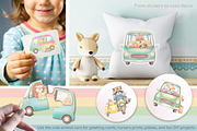 Rainbow Voyage. Cute Animals., an Animal Illustration by lokfrid (Thumbnail 3 of 5)