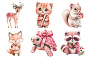 Little Pink Animal Christmas Book, an Illustration by Daily.Designs (Thumbnail 2 of 5)