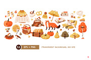 Autumn Clipart Set, a Seasonal Illustration by vik.stock (Thumbnail 2 of 8)