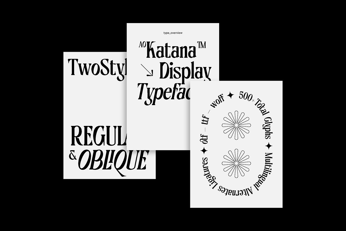 AO Katana - Display Typeface, a Serif Font by OwunStudio (Photo 2 of 21)