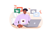 People focused, concentrated at work, a Person Illustration by PaperTrident (Thumbnail 7 of 13)