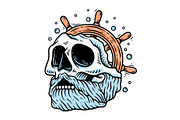 Captain Skull Illustration, an Object Illustration by Decoconio Design (Thumbnail 3 of 3)