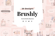 Brushly Social Media Pack, a Social Media Template by Creatoly (Thumbnail 1 of 4)