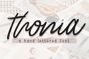 Thonia A Hand Lettered Font