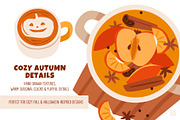 Cozy Autumn Drinks Clipart, a Food Illustration by vik.stock (Thumbnail 3 of 6)