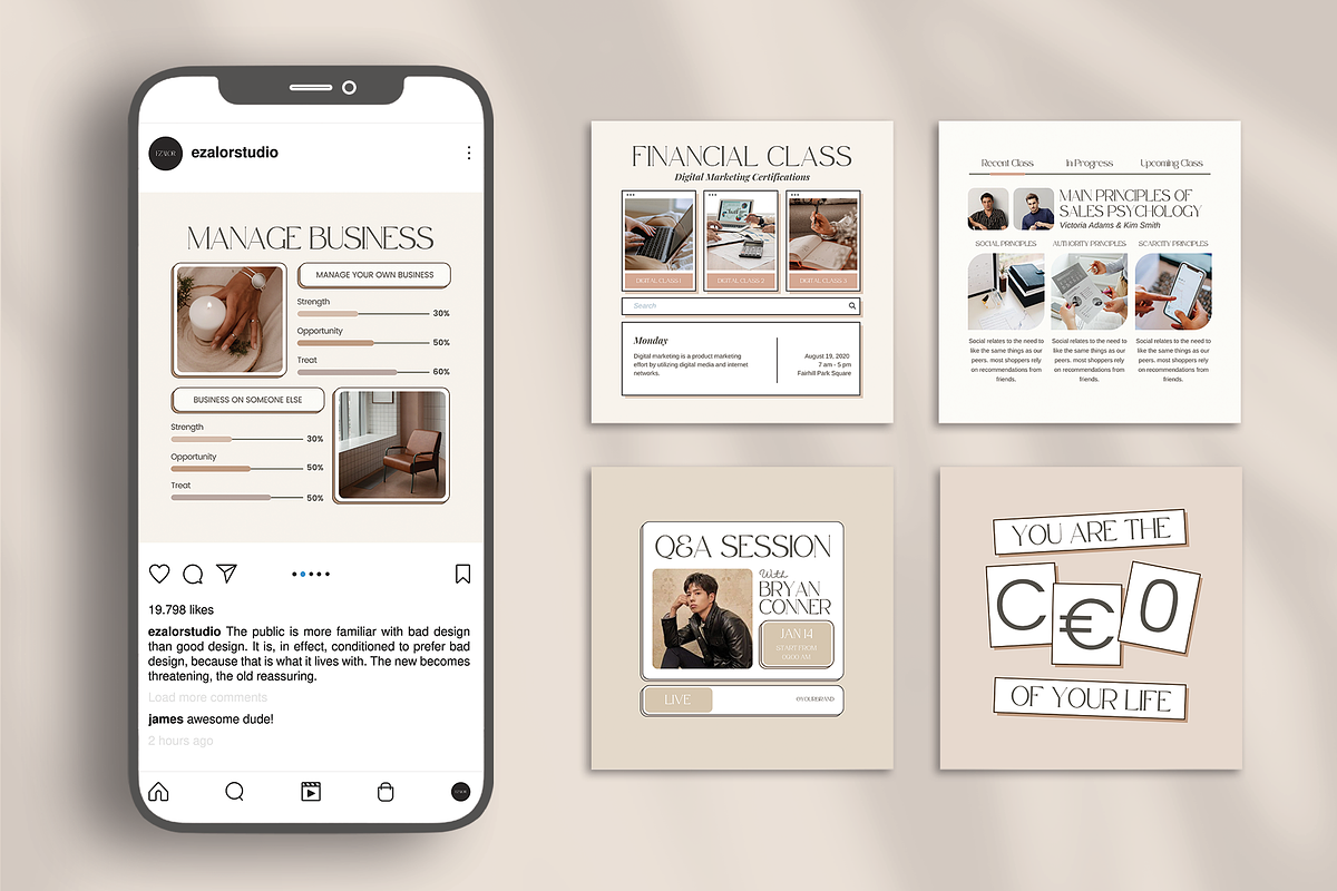 Instagram Financial Kit Influencer, a Social Media Template by Analogi Studio (Photo 7 of 15)