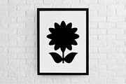 Sunflower Silhouette SVG, an Object Illustration by newminddesign (Thumbnail 2 of 3)