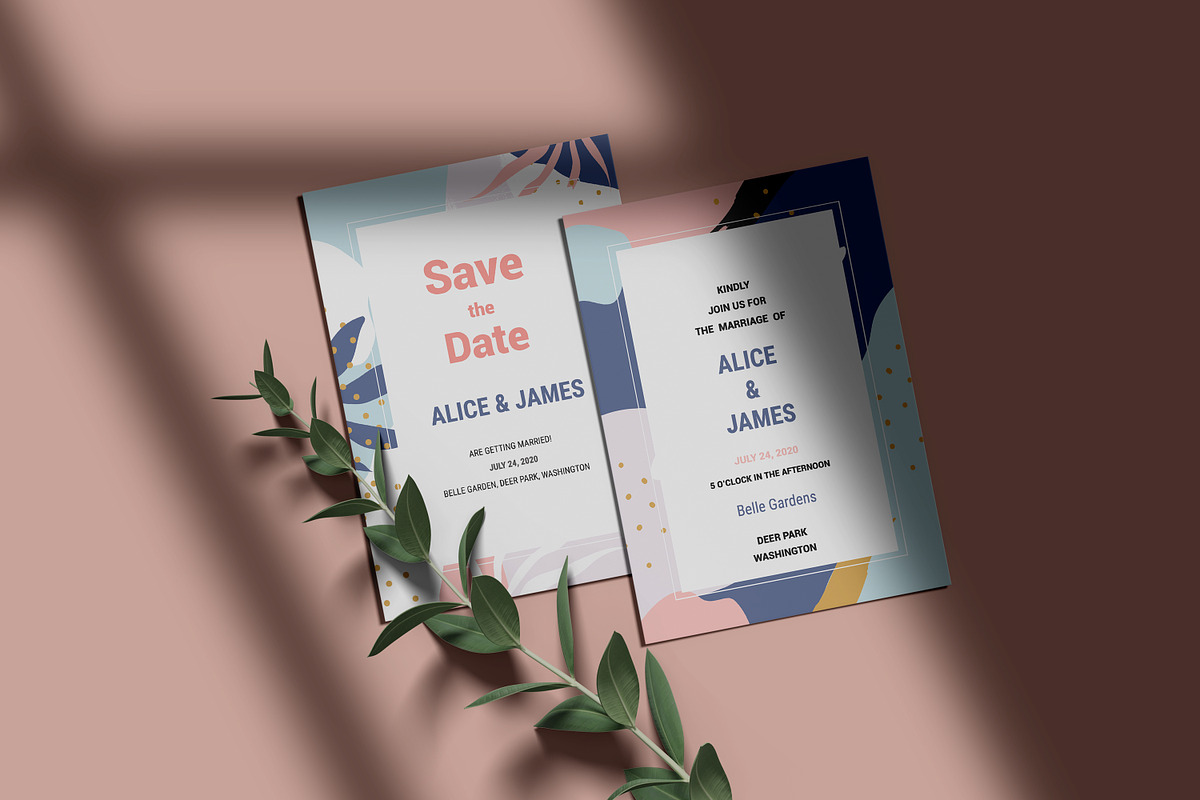 Wedding Invitation Suite Mockup, a Product Mockup by simuradi (Photo 3 of 9)