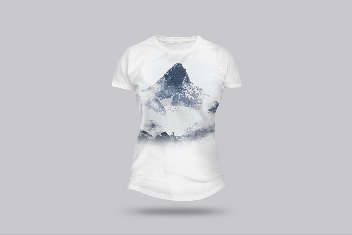 3D Ladies Fit T-Shirt Mockup, an Apparel Mockup by Aurora Graphics (Photo 3 of 5)