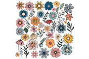 Retro Flowers Procreate Set, a Brush Add-On by Brush Lab (Thumbnail 2 of 5)