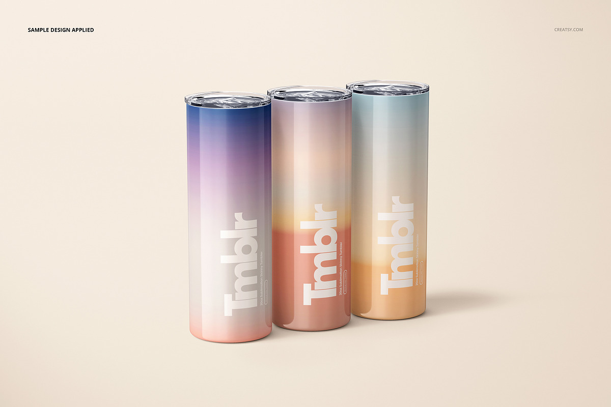 20oz Skinny Tumbler Mockup Set, a Cups & Container Mockup by creatsy5 (Photo 9 of 16)
